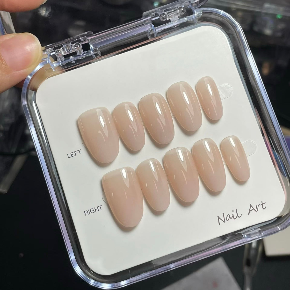 SENTIA "Second Skin" Sheer Jelly Gel Press-On Nails | Ultra-Glossy Solid Color Collection
